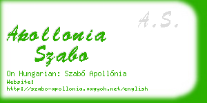 apollonia szabo business card
